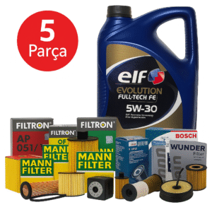5 Parça Filtre Bakım Seti Elf Evolution 5W-30 5 Litre