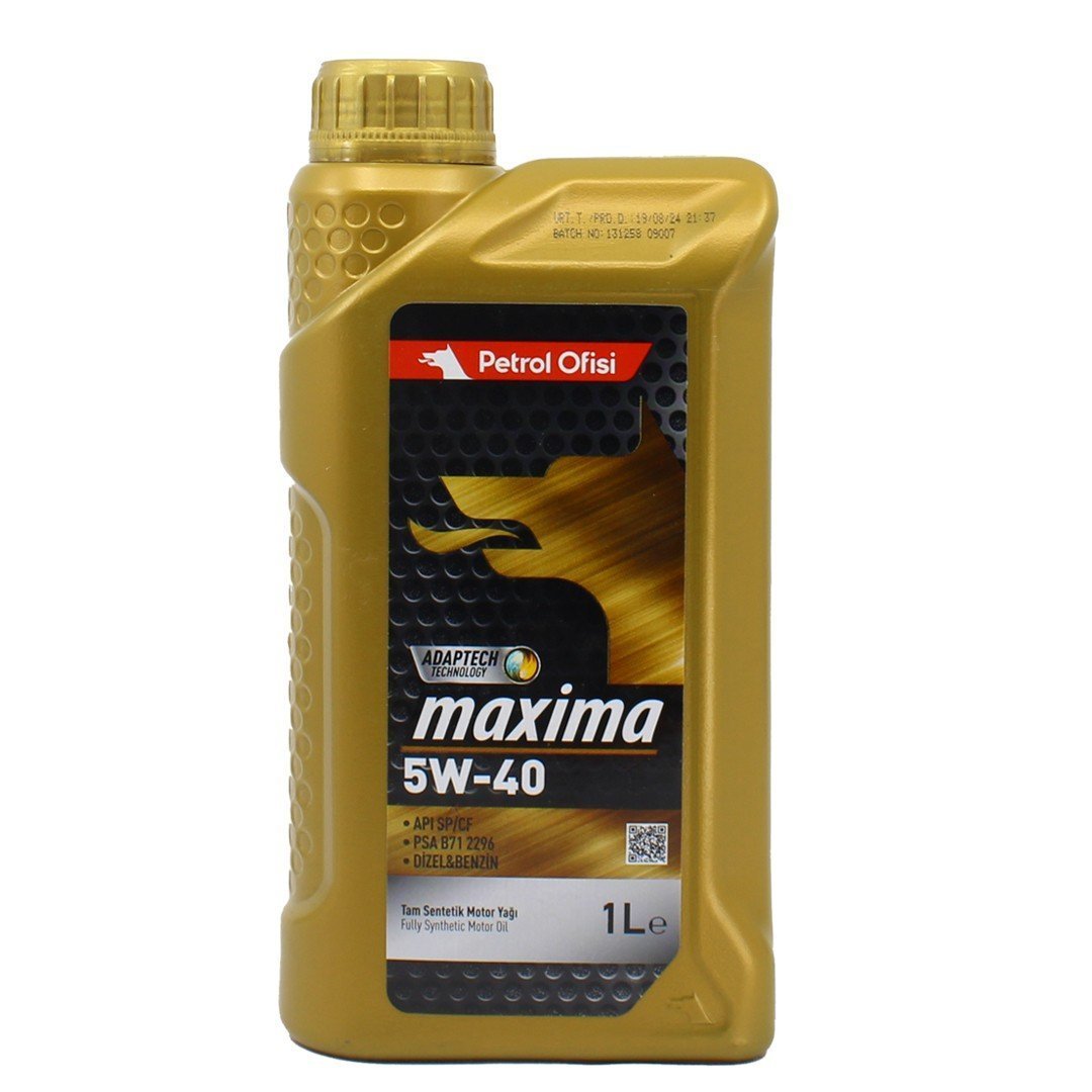 petrol-ofisi-maxima-5w40-1lt.jpg Petrol Ofisi Maxima 5W40 1 Lt Tam Sentetik Motor Yağı - Görsel 1