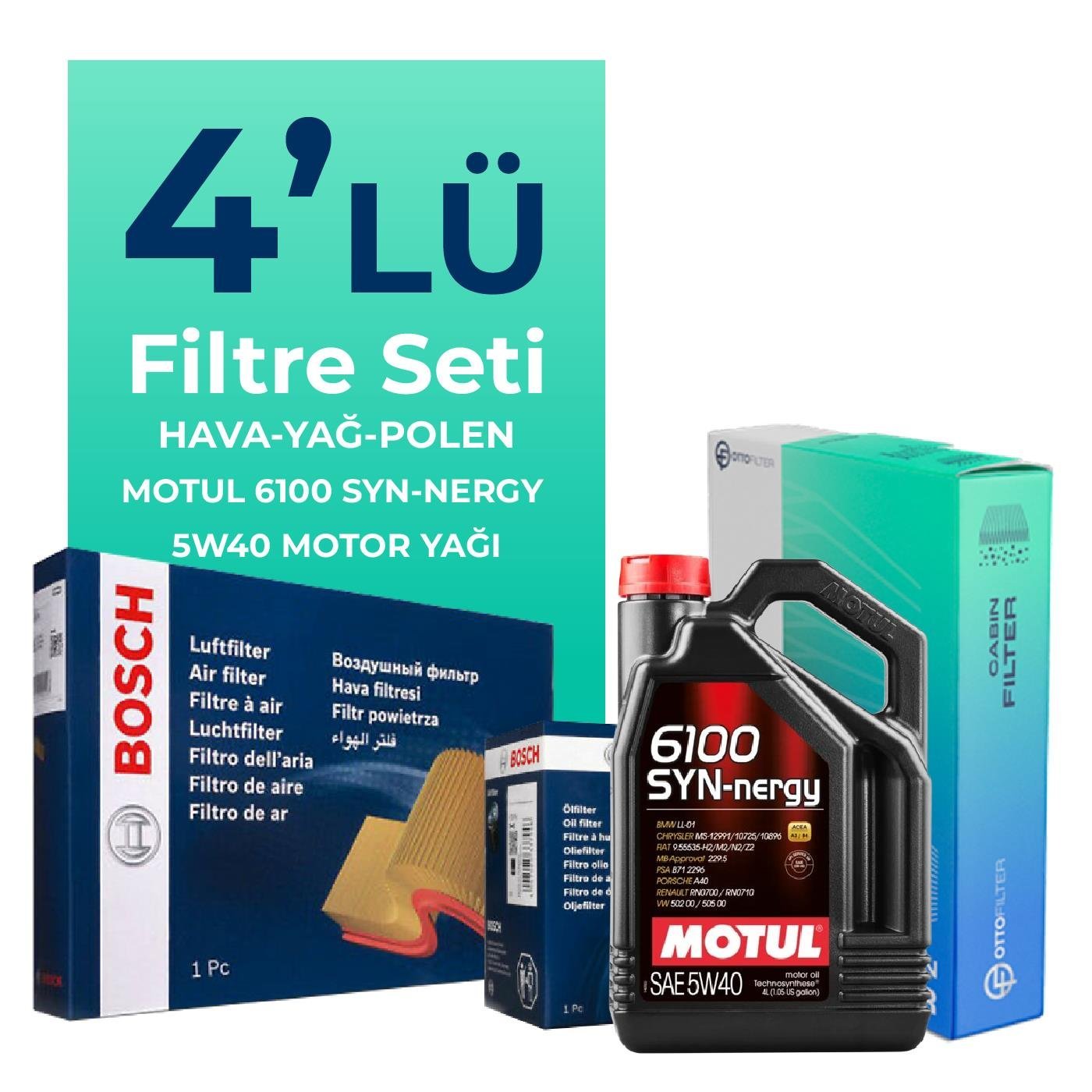bosch-fiat-bravo-1-4-benzinli-filtre-bakim-seti-motul-motor-yagli-2007-2015-4-lu-63383 BOSCH Fiat Bravo 1.4 Benzinli Filtre Bakım Seti Motul Motor Yağlı (2007-2015) 4 Lü - Görsel 1