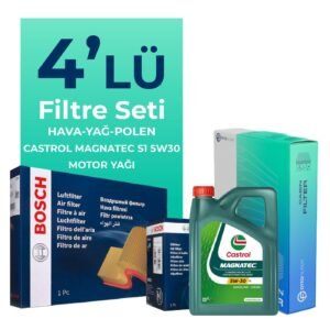BOSCH Fiat Grande Punto 1.3 Dizel Filtre Bakım Seti Castrol Motor Yağlı EURO 4 (2005-2013) 4 Lü