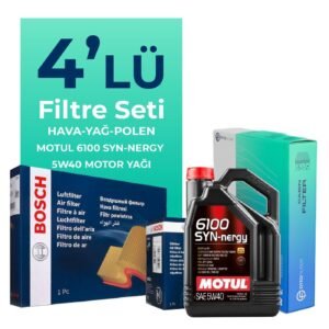 BOSCH Fiat Linea 1.4 T-Jet Benzin Filtre Bakım Seti Motul Motor Yağlı (2009-2017) 4 Lü