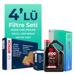 BOSCH Fiat Palio 1.2 Benzinli Filtre Bakım Seti Motul Motor Yağlı (2000-2012) 4 Lü
