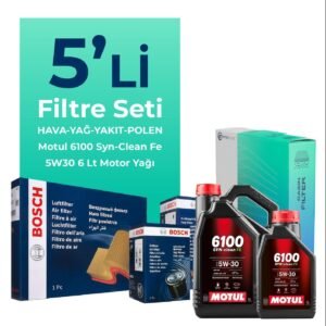 BOSCH Kia Soul 1.6 Dizel Filtre Bakım Seti Motul Motor Yağlı (2015-2018) 5 Li