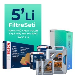 BOSCH Mercedes C200 Dizel Filtre Bakım Seti Liqui Moly Motor Yağlı (2018-2021) 5 Li