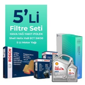 Bosch Mercedes CLA180 Dizel Filtre Bakım Seti Shell Motor Yağlı (2013-2018) 5 Li