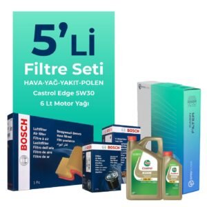 BOSCH Mercedes CLS250 Dizel Filtre Bakım Seti Castrol Motor Yağlı (2011-2017) 5 Li