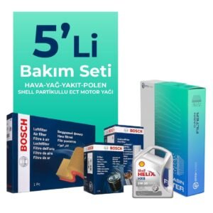 BOSCH Peugeot 107 1.4 Dizel Filtre Bakım Seti Shell Motor Yağlı (2005-2010) 5 Li