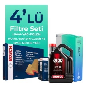 BOSCH Peugeot 2008 1.2 Benzin Puretech Filtre Bakım Seti Motul Motor Yağlı (2018-2024) 4 Lü