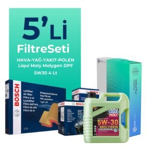 BOSCH Peugeot 5008 1.6 Dizel Filtre Bakım Seti Liqui Moly Motor Yağlı (2010-2014) 5 Li