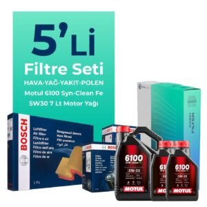 BOSCH Peugeot Boxer 2.2 Dizel Filtre Bakım Seti Motul Motor Yağlı (2014-2016) 5 Li