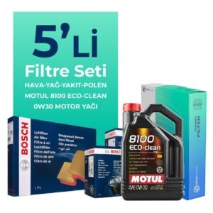 BOSCH Peugeot Rifter 1.6 BlueHDi Dizel Filtre Bakım Seti Motul Motor Yağlı (2018-2020) 5 Li