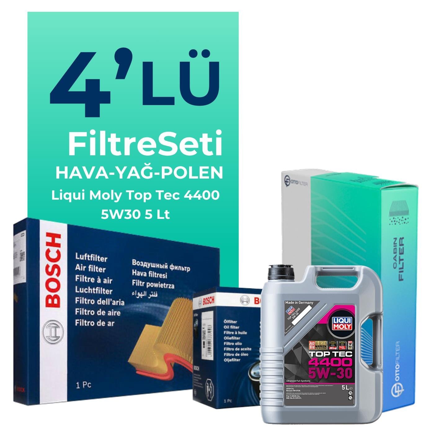 bosch-renault-grand-scenic-1-5-dizel-filtre-bakim-seti-liqui-moly-motor-yagli-2009-2016-4-lu-128251 BOSCH Renault Grand Scenic 1.5 Dizel Filtre Bakım Seti Liqui Moly Motor Yağlı (2009-2016) 4 Lü - Görsel 1