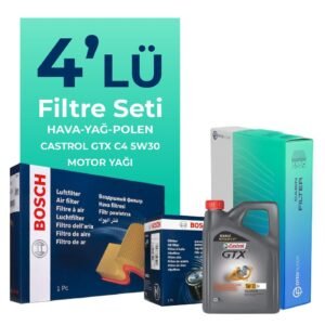 BOSCH Renault Latitude 1.5 Dizel Filtre Bakım Seti Castrol Motor Yağlı (2010-2015) 4 Lü