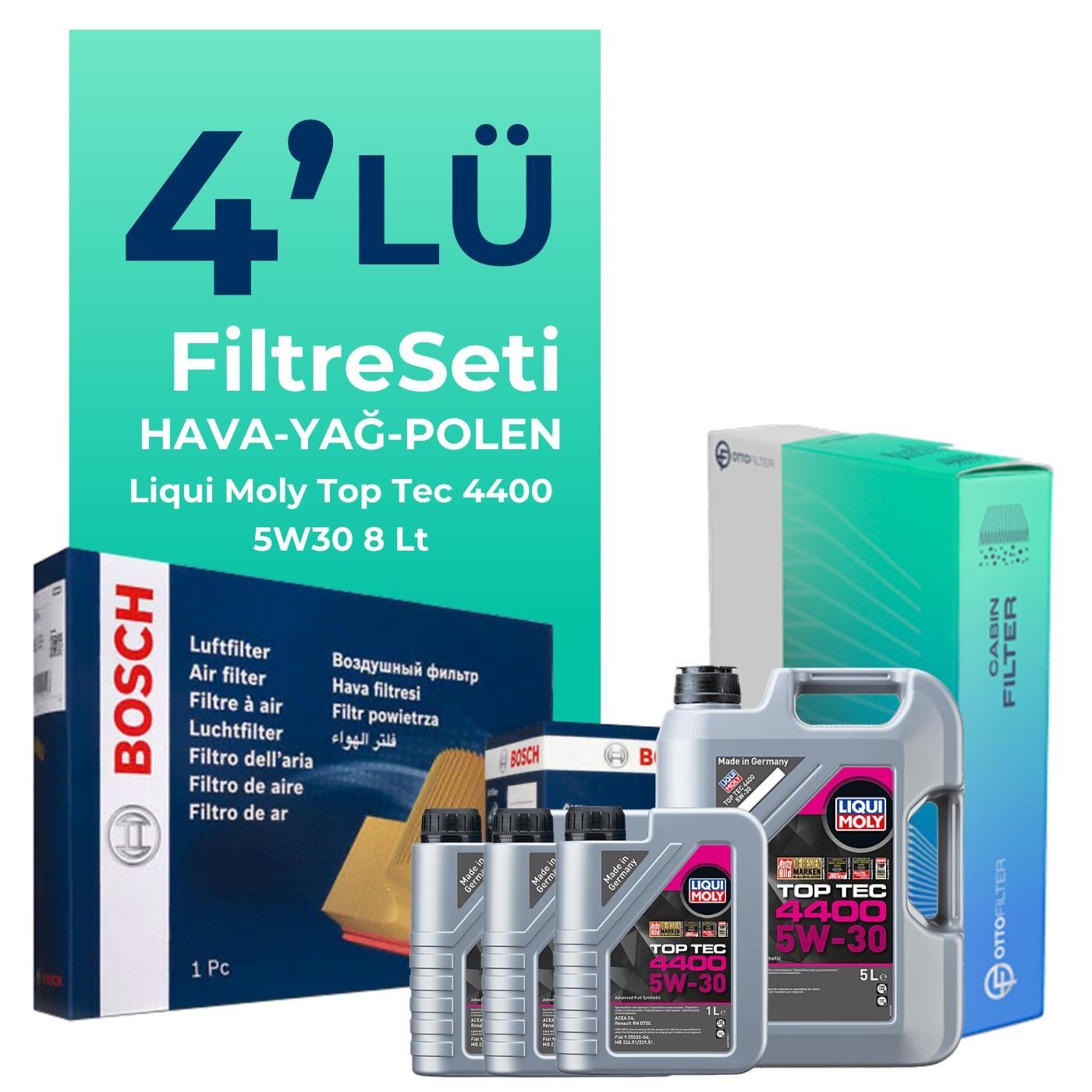 bosch-renault-master-2-3-dizel-filtre-bakim-seti-liqui-moly-motor-yagli-2011-2021-4-lu-126382 BOSCH Renault Master 2.3 Dizel Filtre Bakım Seti Liqui Moly Motor Yağlı (2011-2021) 4 Lü - Görsel 1