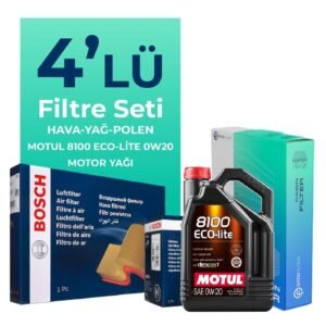 BOSCH Toyota Yaris 1.0 Filtre Bakım Seti Motul Motor Yağlı (2015-2020) 4 Lü