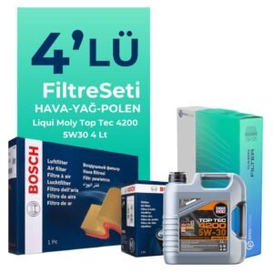 BOSCH Volkswagen Golf 1.2 TSi Filtre Bakım Seti Liqui Moly Motor Yağlı (2013-2017) 4 Lü