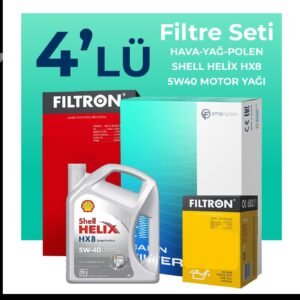 Filtron Alfa Giulietta 1.4 TB Filtre Bakım Seti Shell Motor Yağlı (2010-2018) 4 Lü