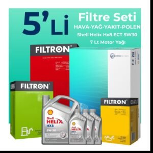 Filtron BMW 7.30 Dizel xDrive Filtre Bakım Seti Shell Motor Yağlı (2012-2015) 5 Li