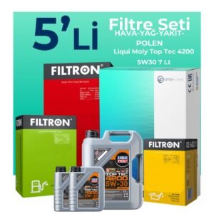 Filtron BMW 7.40 Dizel xDrive Filtre Bakım Seti Liqui Moly Motor Yağlı (2010-2012) 5 Li