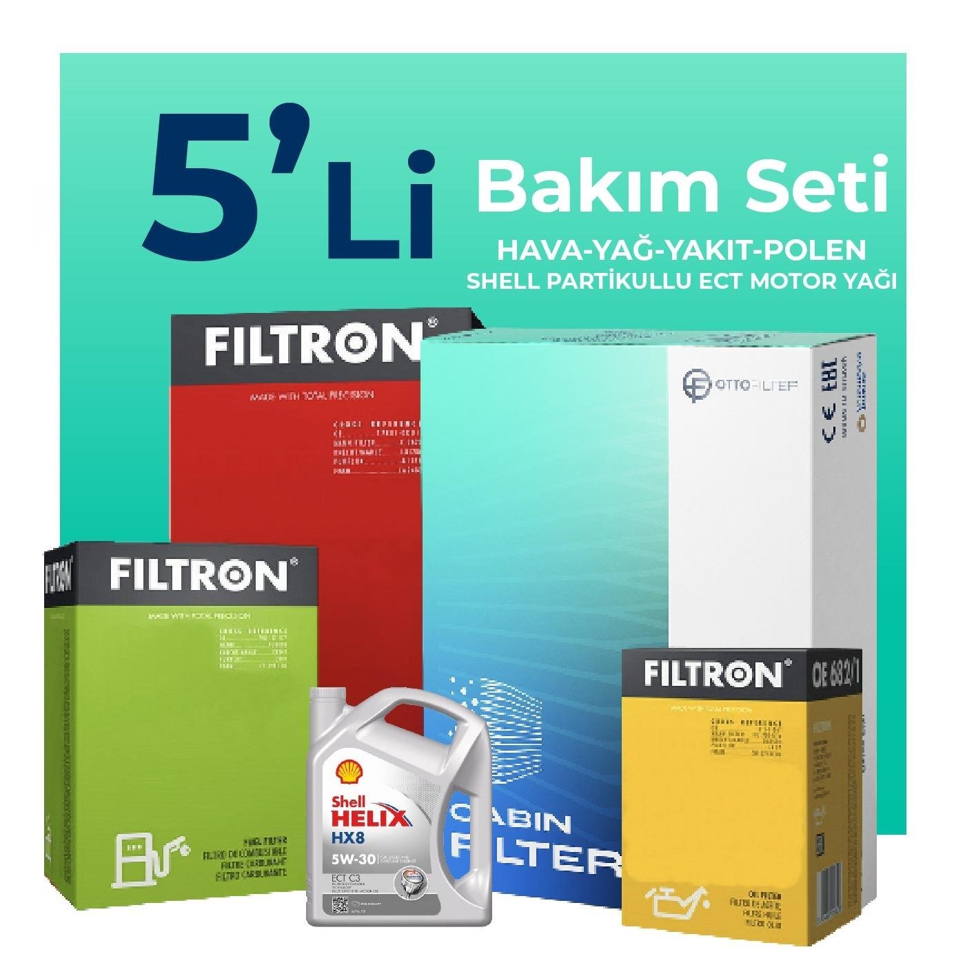 filtron-citroen-berlingo-1-6-dizel-filtre-bakim-seti-shell-motor-yagli-2008-2011-5-li-73259 Filtron Citroen Berlingo 1.6 Dizel Filtre Bakım Seti Shell Motor Yağlı (2008-2011) 5 Li - Görsel 1