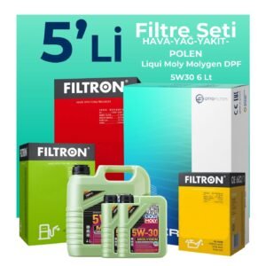 Filtron Citroen Jumper 2.2 Dizel Filtre Bakım Seti Liqui Moly Motor Yağlı (2006-2013) 5 Li