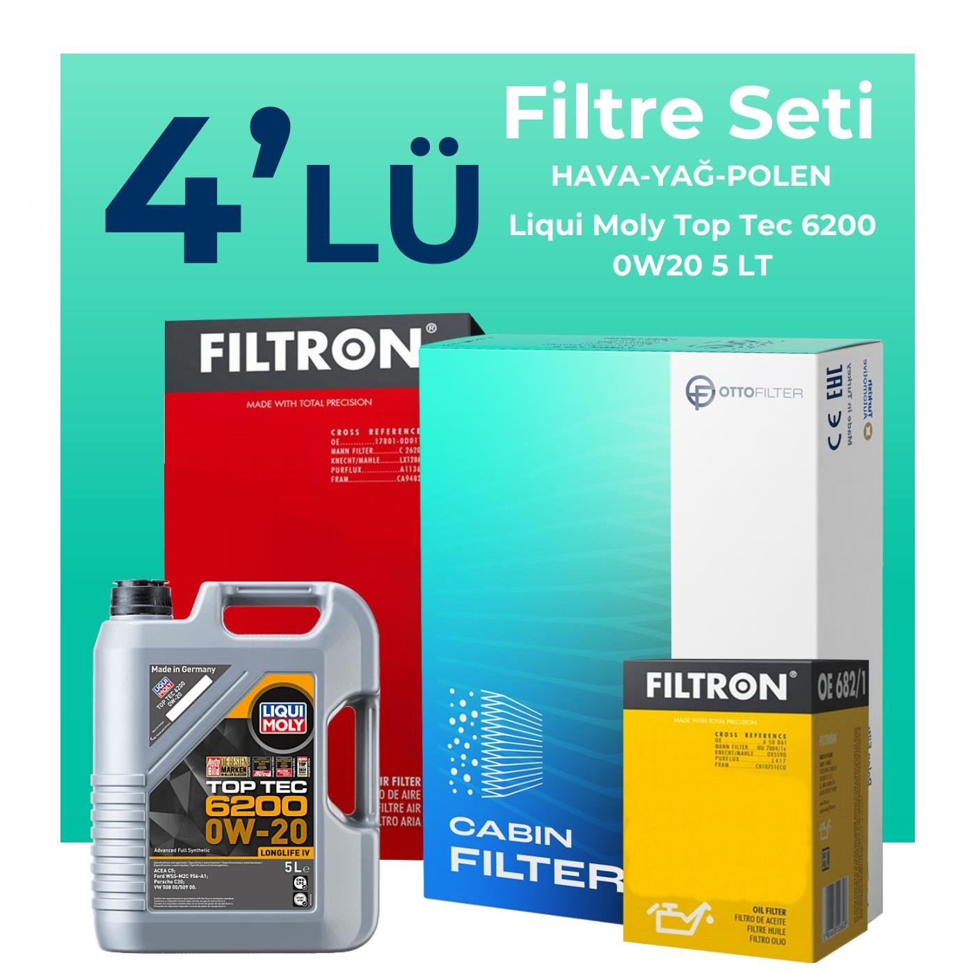 filtron-cupra-formentor-1-5-benzinli-filtre-bakim-seti-liqui-moly-motor-yagli-2021-2024-4-lu-121739 Filtron Cupra Formentor 1.5 Benzinli Filtre Bakım Seti Liqui Moly Motor Yağlı (2021-2024) 4 Lü - Görsel 1