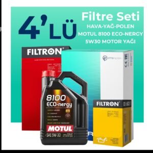 Filtron Dacia Sandero 1.6 Benzinli Filtre Bakım Seti Motul Motor Yağlı (2009-2012) 4 Lü