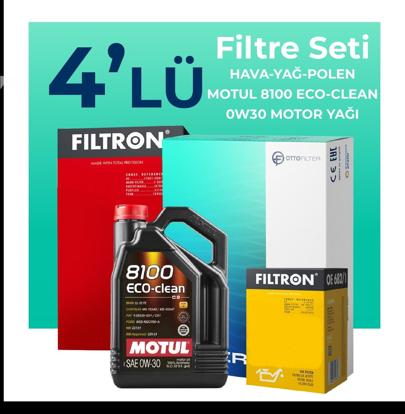 filtron-fiat-500x-1-3-benzinli-filtre-bakim-seti-motul-motor-yagli-2019-2023-4-lu-63002 Filtron Fiat 500X 1.3 Benzinli Filtre Bakım Seti Motul Motor Yağlı (2019-2023) 4 Lü - Görsel 1