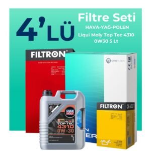 Filtron Fiat Doblo 1.3 Dizel Filtre Bakım Seti EURO 6 Liqui Moly Motor Yağlı (2015-2022) 4 Lü