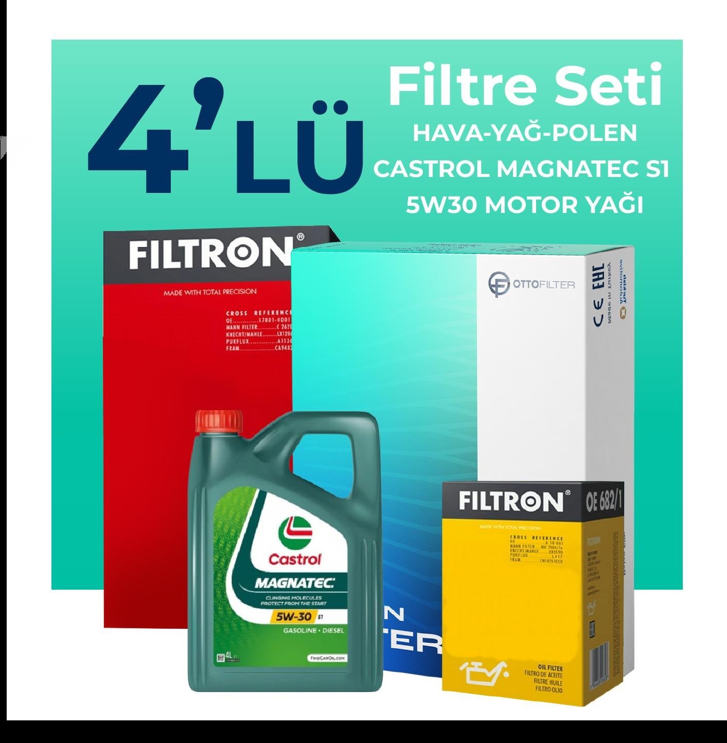 filtron-fiat-palio-1-3-dizel-filtre-bakim-seti-castrol-motor-yagli-2004-2012-4-lu-67814 Filtron Fiat Palio 1.3 Dizel Filtre Bakım Seti Castrol Motor Yağlı (2004-2012) 4 Lü - Görsel 1