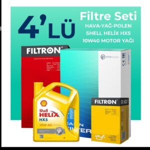 Filtron Fiat Palio 1.6 Benzinli Filtre Bakım Seti Shell Motor Yağlı (1998-2006) 4 Lü