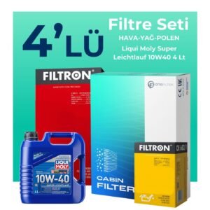 Filtron Fiat Siena 1.4 Benzinli Filtre Bakım Seti Liqui Moly Motor Yağlı (1998-2012) 4 Lü