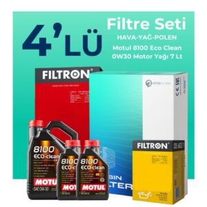 Filtron Ford Ranger 2.0 EcoBlue Filtre Bakım Seti Motul Motor Yağlı (2019-2022) 4 Lü
