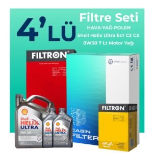 Filtron Ford Ranger 2.0 EcoBlue Filtre Bakım Seti Shell Motor Yağlı (2019-2022) 4 Lü