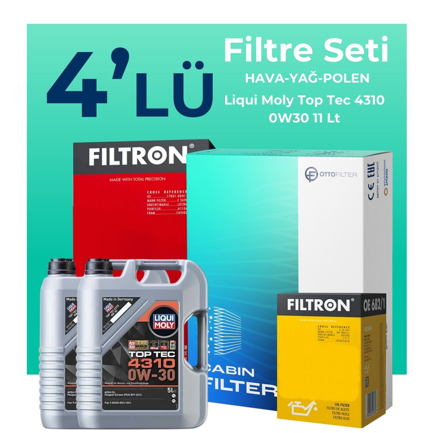 filtron-ford-transit-v363-2-0-dizel-filtre-bakim-seti-liqui-moly-motor-yagli-2014-2024-4-lu-122531 Filtron Ford Transit V363 2.0 Dizel Filtre Bakım Seti Liqui Moly Motor Yağlı (2014-2024) 4 Lü - Görsel 1