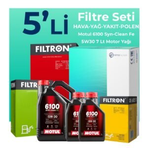 Filtron Kia Sorento 2.2 Dizel Filtre Bakım Seti Motul Motor Yağlı (2010-2012) 5 Li