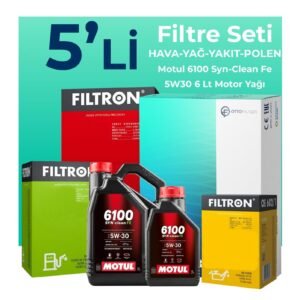 Filtron Kia Soul 1.6 Dizel Filtre Bakım Seti Motul Motor Yağlı (2015-2018) 5 Li
