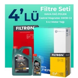 Filtron Kia Venga 1.6 Dizel Filtre Bakım Seti Castrol Motor Yağlı (2010-2014) 4 Lü