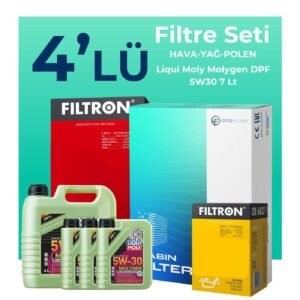 Filtron Land Rover Discovery 2.7 Dizel Filtre Bakım Seti Liqui Moly Motor Yağlı (2004-2010) 4 Lü