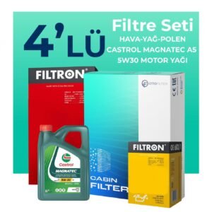 Filtron Mercedes S320 Dizel Filtre Bakım Seti Castrol Motor Yağlı (2006-2010) 4 Lü
