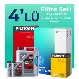 Filtron Nissan Navara 2.5 Dizel Filtre Bakım Seti Liqui Moly Motor Yağlı (2006-2015) 4 Lü