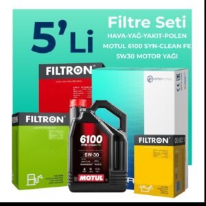 Filtron Peugeot 2008 1.5 Dizel Filtre Bakım Seti Motul Motor Yağlı (2019-2024) 5 Li