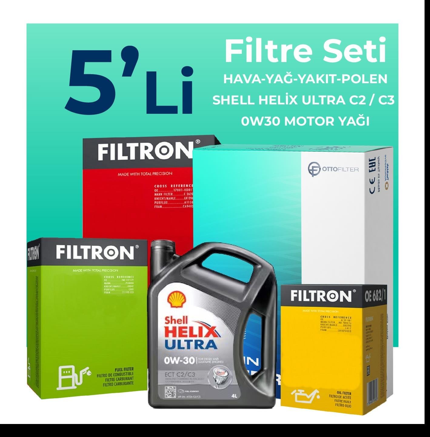 filtron-peugeot-rifter-1-6-bluehdi-dizel-filtre-bakim-seti-shell-motor-yagli-2018-2020-5-li-62034 Filtron Peugeot Rifter 1.6 BlueHDi Dizel Filtre Bakım Seti Shell Motor Yağlı (2018-2020) 5 Li - Görsel 1