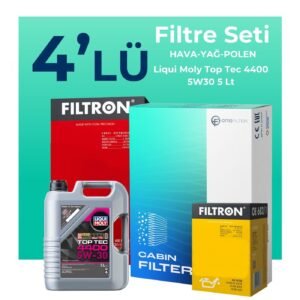 Filtron Renault Captur 1.5 Dizel Filtre Bakım Seti Liqui Moly Motor Yağlı (2013-2019) 4 Lü