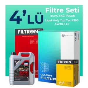 Filtron Renault Clio 1.0 Benzin SCe Filtre Bakım Seti Liqui Moly Motor Yağlı (2019-2024) 4 Lü