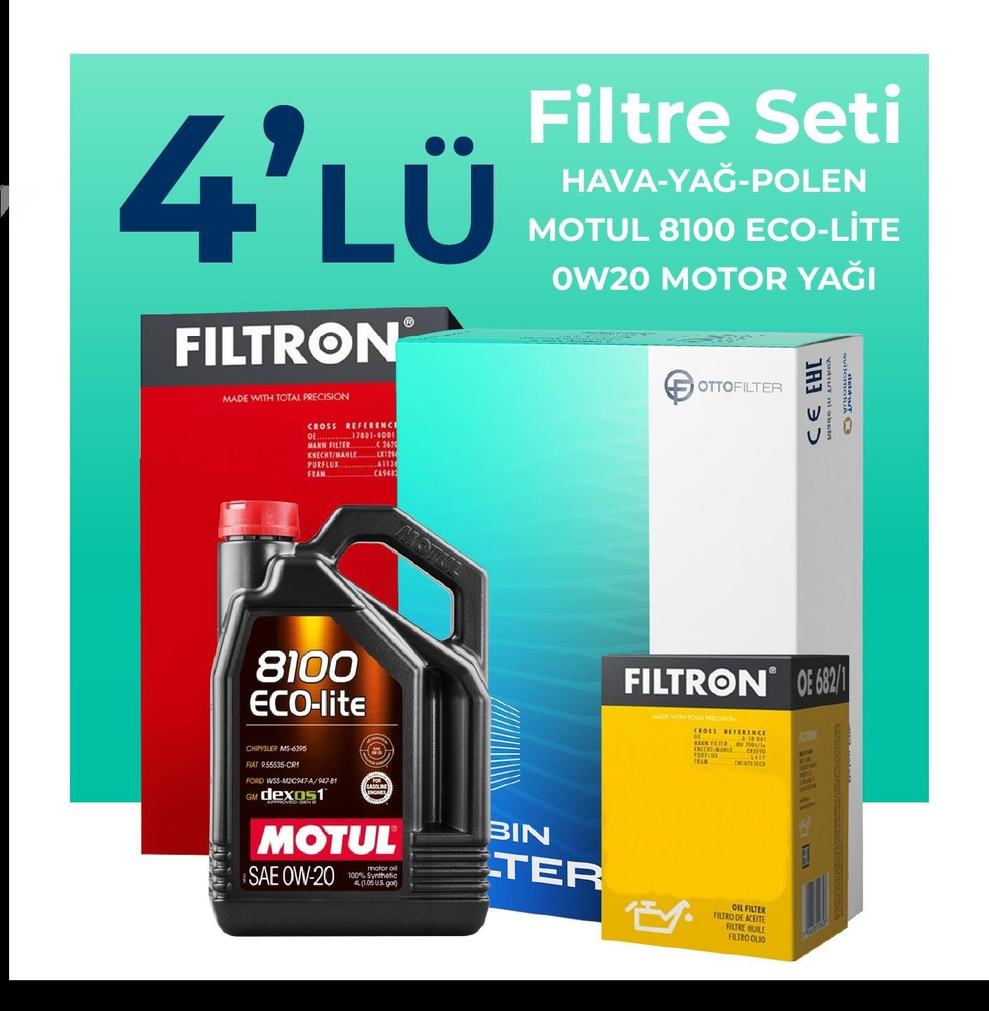 filtron-skoda-karoq-1-0-tsi-filtre-bakim-seti-motul-motor-yagli-2017-2019-4-lu-62789 Filtron Skoda Karoq 1.0 TSi Filtre Bakım Seti Motul Motor Yağlı (2017-2019) 4 Lü - Görsel 1