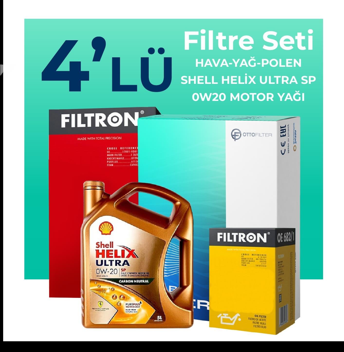 filtron-skoda-superb-1-5-tsi-filtre-bakim-seti-shell-motor-yagli-2017-2023-4-lu-61761 Filtron Skoda SuperB 1.5 TSi Filtre Bakım Seti Shell Motor Yağlı (2017-2023) 4 Lü - Görsel 1