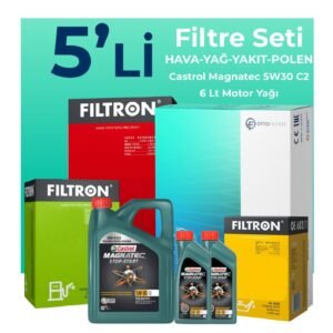 Filtron Subaru Outback 2.0 Dizel Filtre Bakım Seti Castrol Motor Yağlı (2003-2010) 5 Li