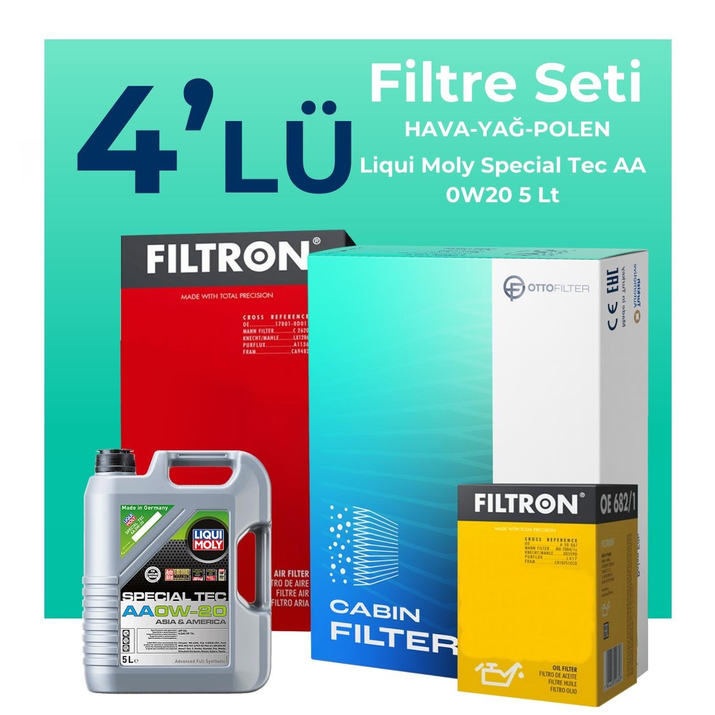 filtron-toyota-c-hr-1-8-hybrid-filtre-bakim-seti-liqui-moly-motor-yagli-2016-2017-4-lu-122028 Filtron Toyota C-HR 1.8 Hybrid Filtre Bakım Seti Liqui Moly Motor Yağlı (2016-2017) 4 Lü - Görsel 1