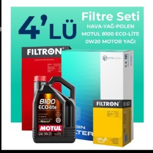 Filtron Volkswagen Golf 1.0 TSi Filtre Bakım Seti Motul Motor Yağlı (2020-2024) 4 Lü